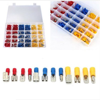 360PCS Electrical Wire Crimp Terminals Insulated Spade Butt Connectors Red Yellow Blue